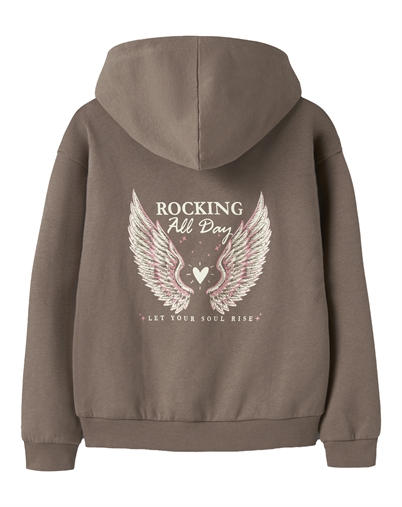 Name it - NKFLotuse Hoodie - Brown Lentil